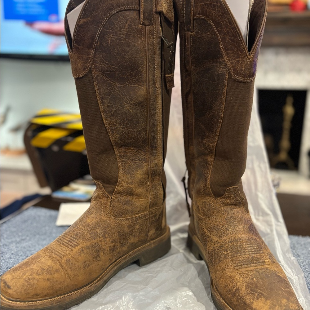 Brown Leather Justin’s Snake resistant Men's Boots - Picture 7 of 12